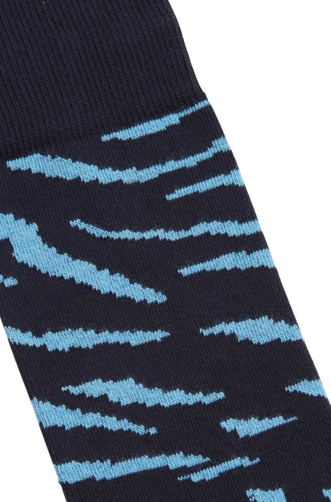 Hugo Boss Abstract animal pattern socks Mørke Blå | SVQzi56L