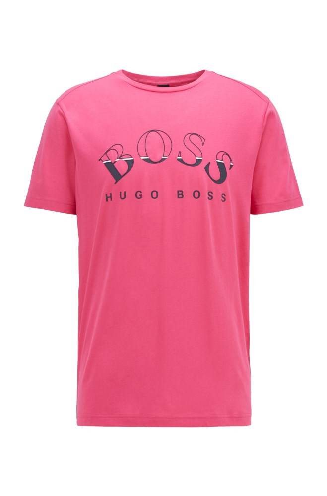 Hugo Boss African-cotton T-shirt Rosa | 4bb2con4