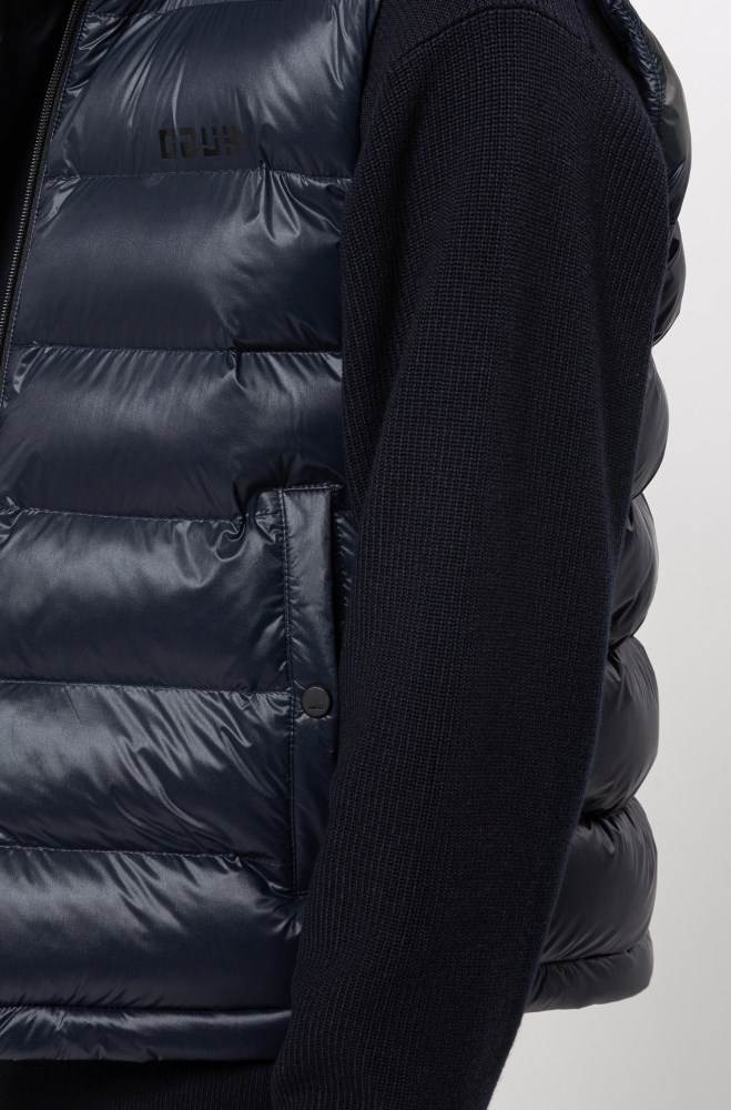 Hugo Boss Baffle-quilted gilet Mørke Blå | pTODfHmU