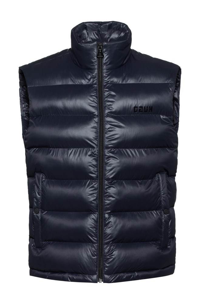 Hugo Boss Baffle-quilted gilet Mørke Blå | pTODfHmU