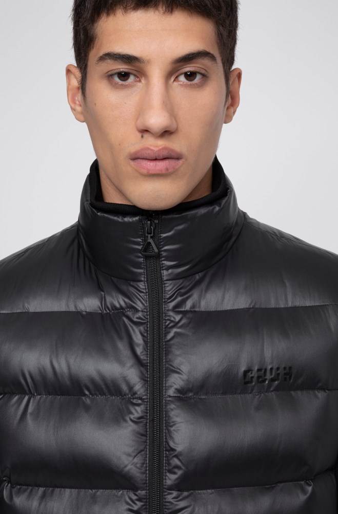 Hugo Boss Baffle-quilted gilet Svarte | 4EgKs6dP