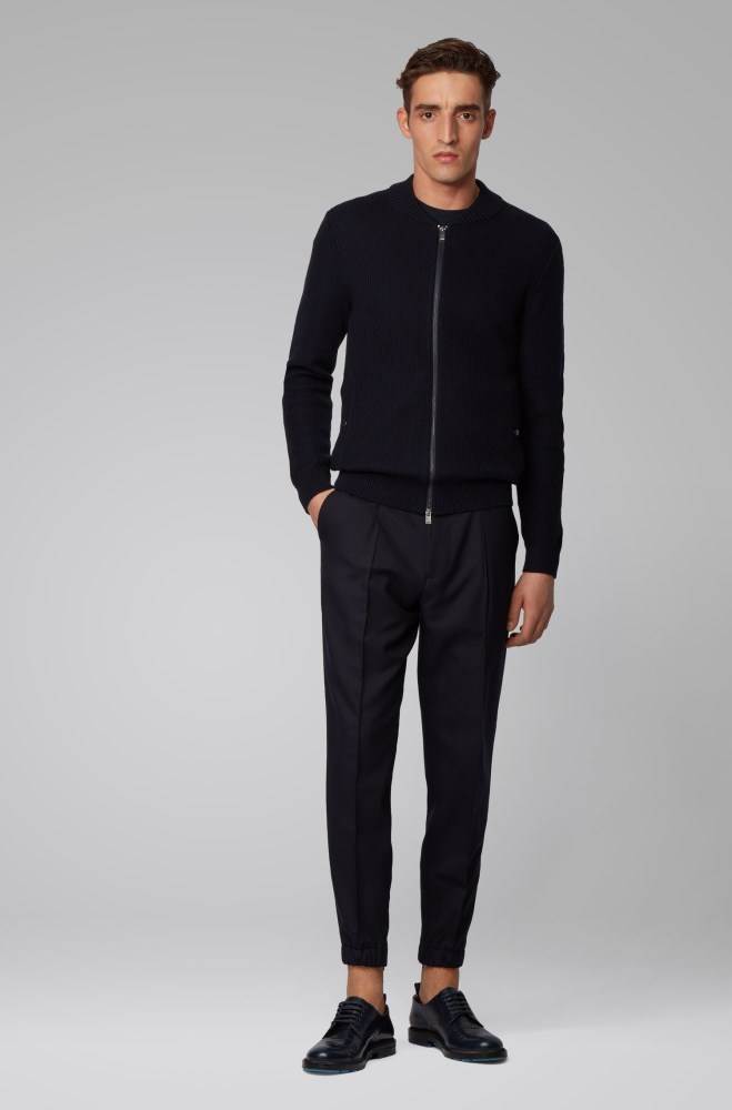 Hugo Boss Baseball-style jacket Mørke Blå | 8C5ZYZA7