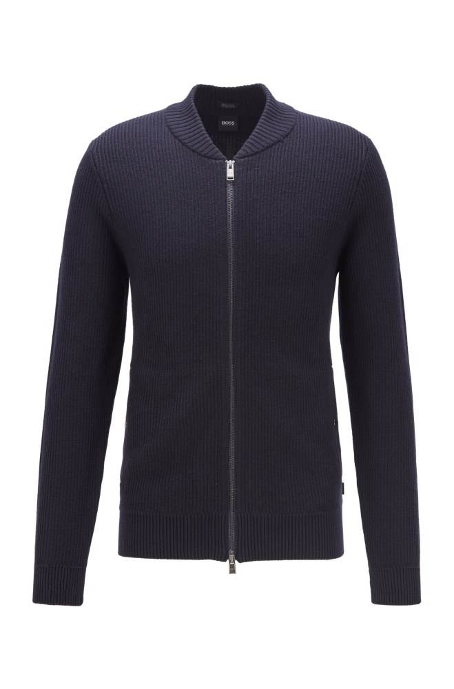 Hugo Boss Baseball-style jacket Mørke Blå | 8C5ZYZA7