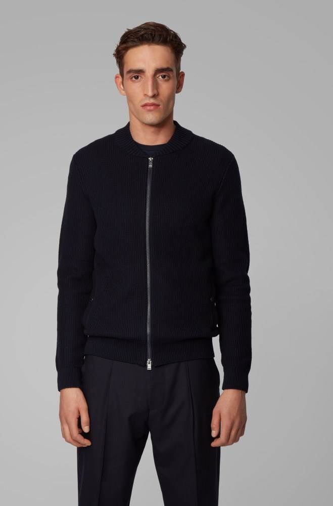 Hugo Boss Baseball-style jacket Mørke Blå | 8C5ZYZA7