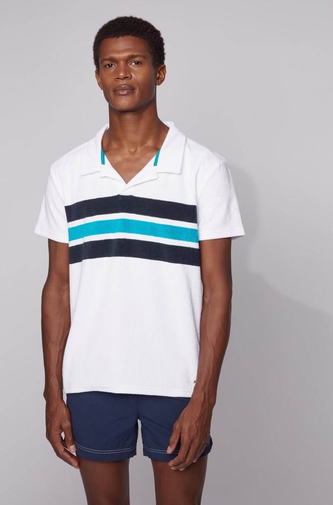 Hugo Boss Beach polo shirt Hvite | NsIgH2c6