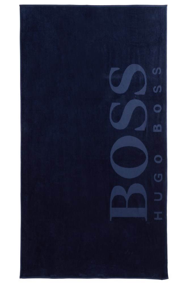 Hugo Boss Beach towel soft cotton Mørke Blå | HmFqOYuO