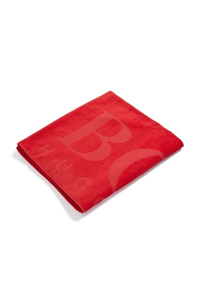 Hugo Boss Beach towel soft cotton Rød | IZY1aRTm