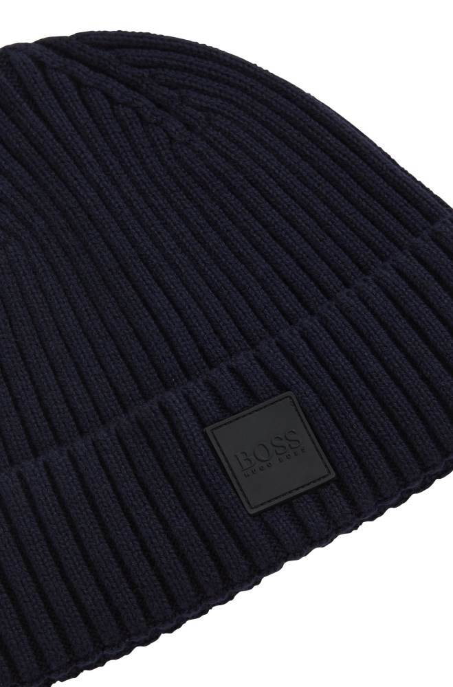 Hugo Boss Beanie hat Mørke Blå | by8VpY7K