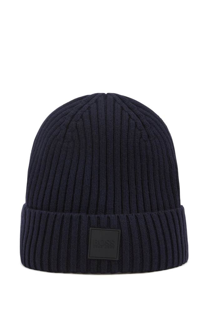 Hugo Boss Beanie hat Mørke Blå | by8VpY7K