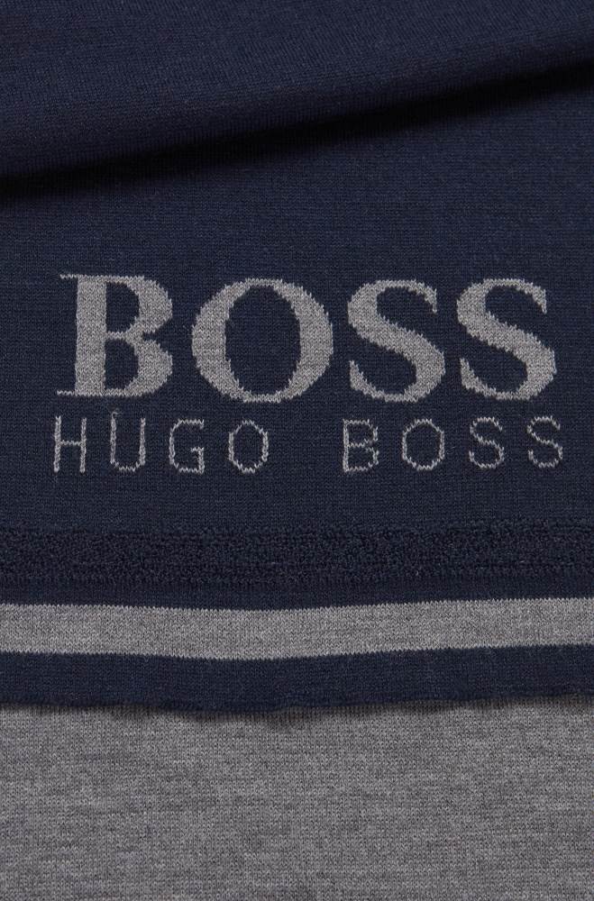 Hugo Boss Beanie hat and scarf set Mørke Blå | qTJgYCa0