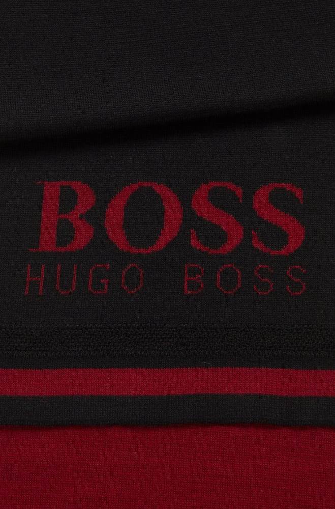 Hugo Boss Beanie hat and scarf set Svarte | Jr8nQDAw