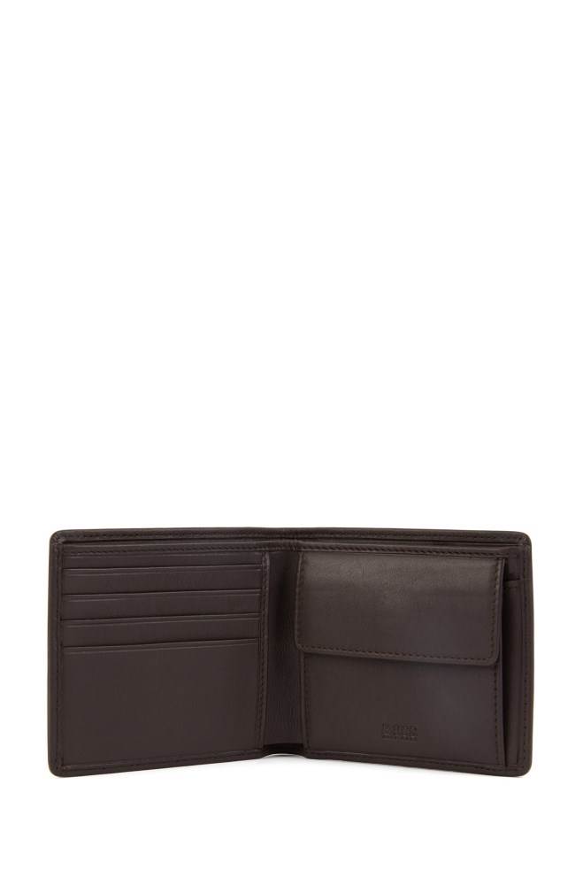 Hugo Boss Billfold wallet Mørke Brune | Qax7qLlJ