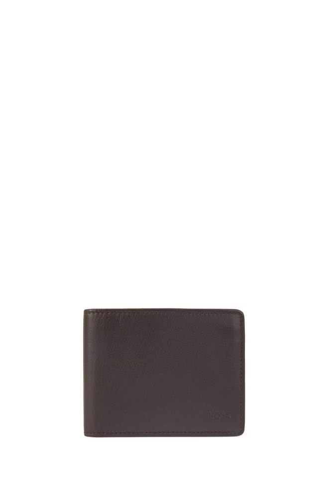 Hugo Boss Billfold wallet Mørke Brune | R8GNRJwg