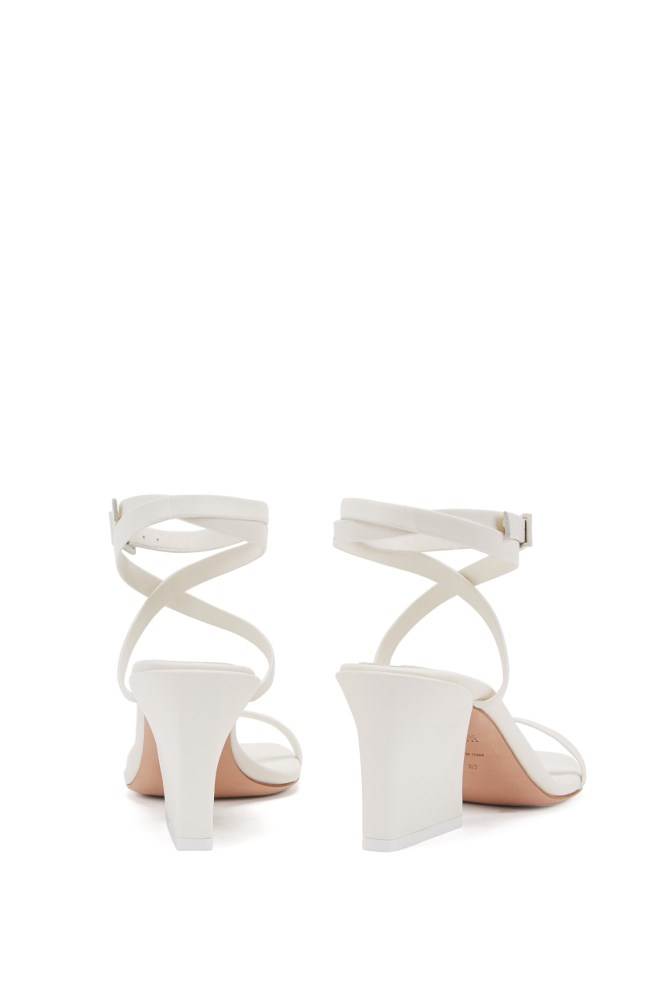 Hugo Boss Block-heel sandals Hvite | Vk4pqrTM