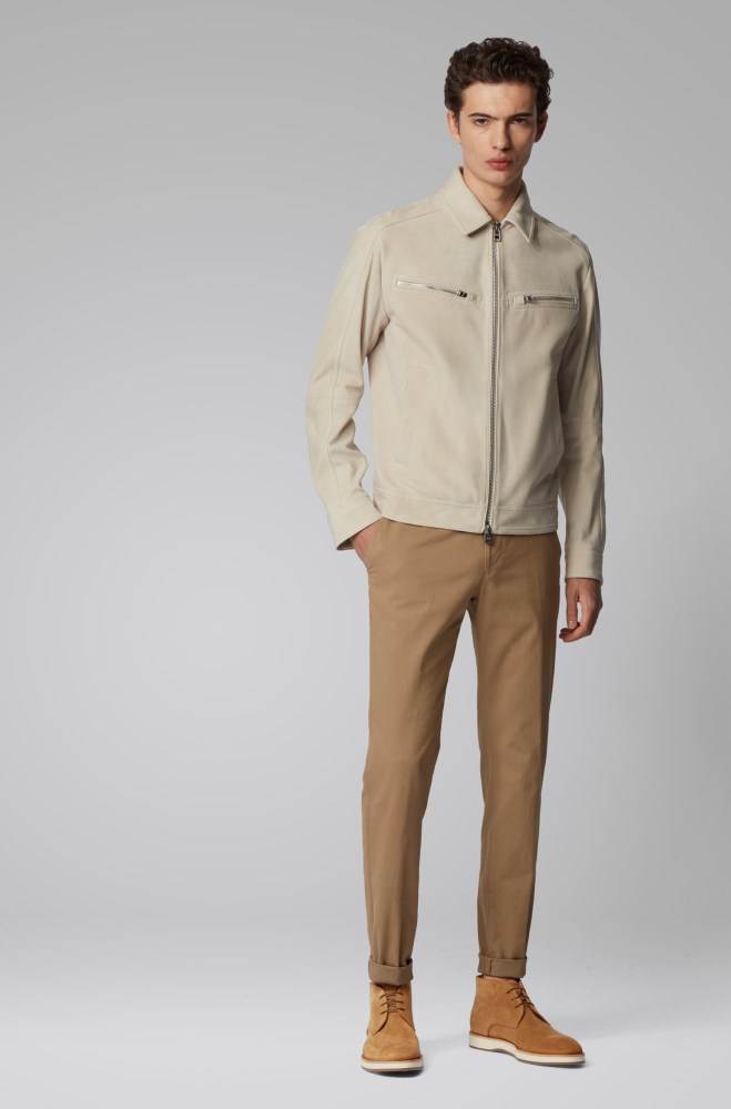 Hugo Boss Blonder-up desert boots Beige | Wwq9uL4e