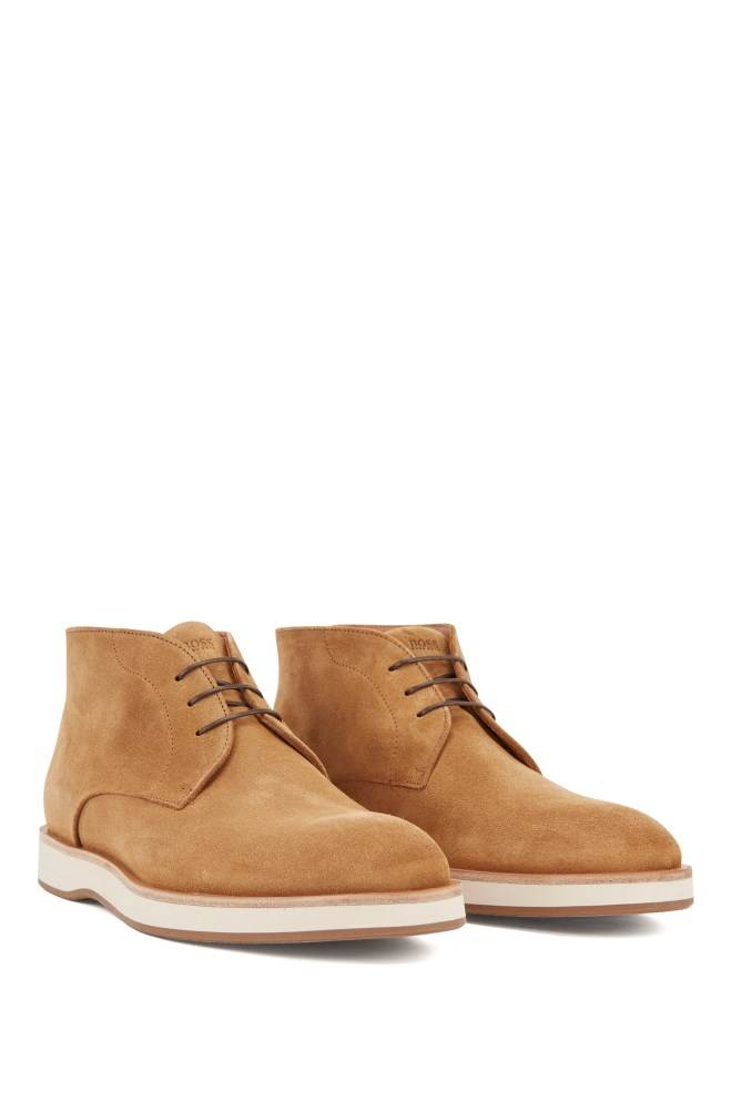 Hugo Boss Blonder-up desert boots Beige | Wwq9uL4e