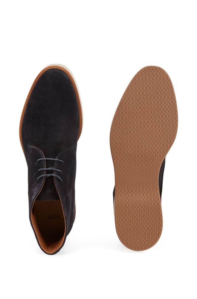 Hugo Boss Blonder-up desert boots Mørke Blå | xi1LPAj8