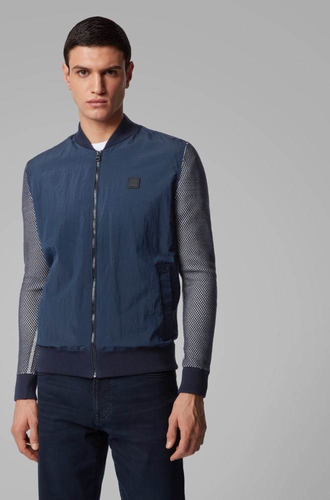 Hugo Boss Blouson jacket Mørke Blå | d0ktA68g