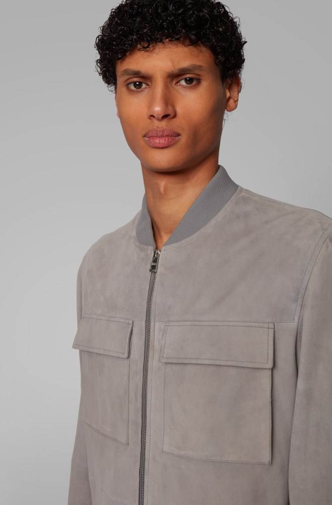 Hugo Boss Blouson-style jacket Sølv | 4dgNC6fn