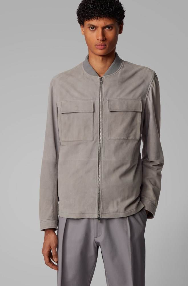 Hugo Boss Blouson-style jacket Sølv | 4dgNC6fn