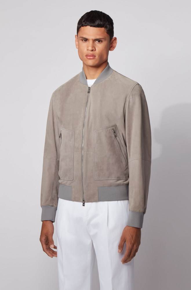 Hugo Boss Bomber jacket Sølv | 7Us1iHYX