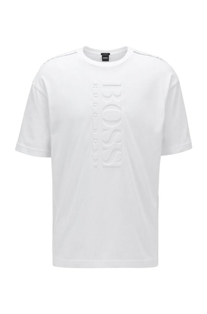 Hugo Boss Bomull T-shirt Hvite | EWrunFNE