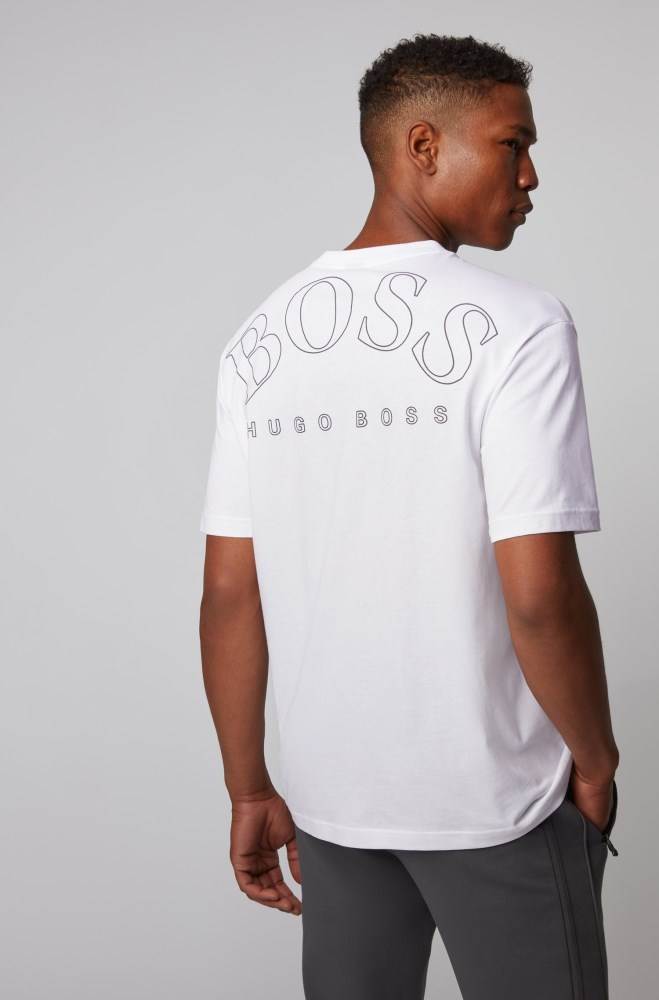 Hugo Boss Bomull T-shirt Hvite | LPhUC54j