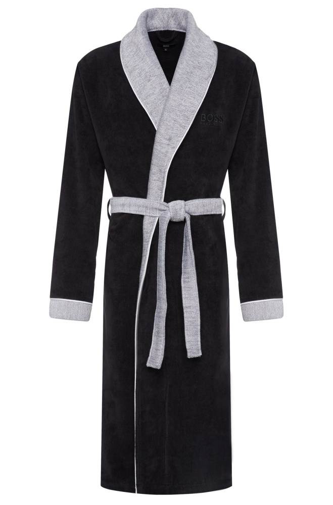 Hugo Boss Bomull bathrobe Anthracite | C2PTiMR0