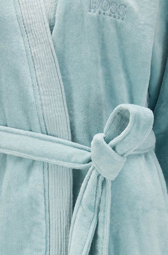 Hugo Boss Bomull bathrobe Blå | dlUPixEW