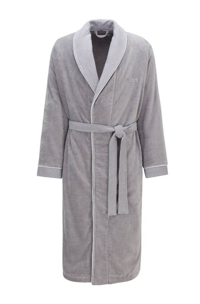 Hugo Boss Bomull bathrobe Grå | lc2sORR3