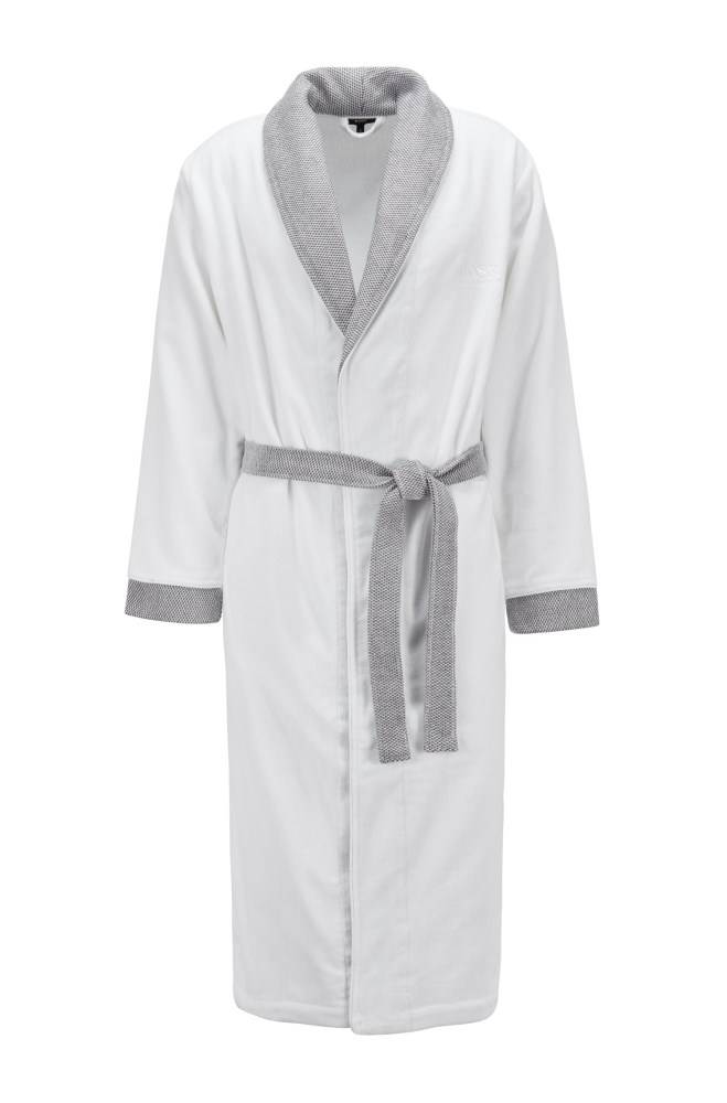 Hugo Boss Bomull bathrobe Hvite | s7p1IzF8