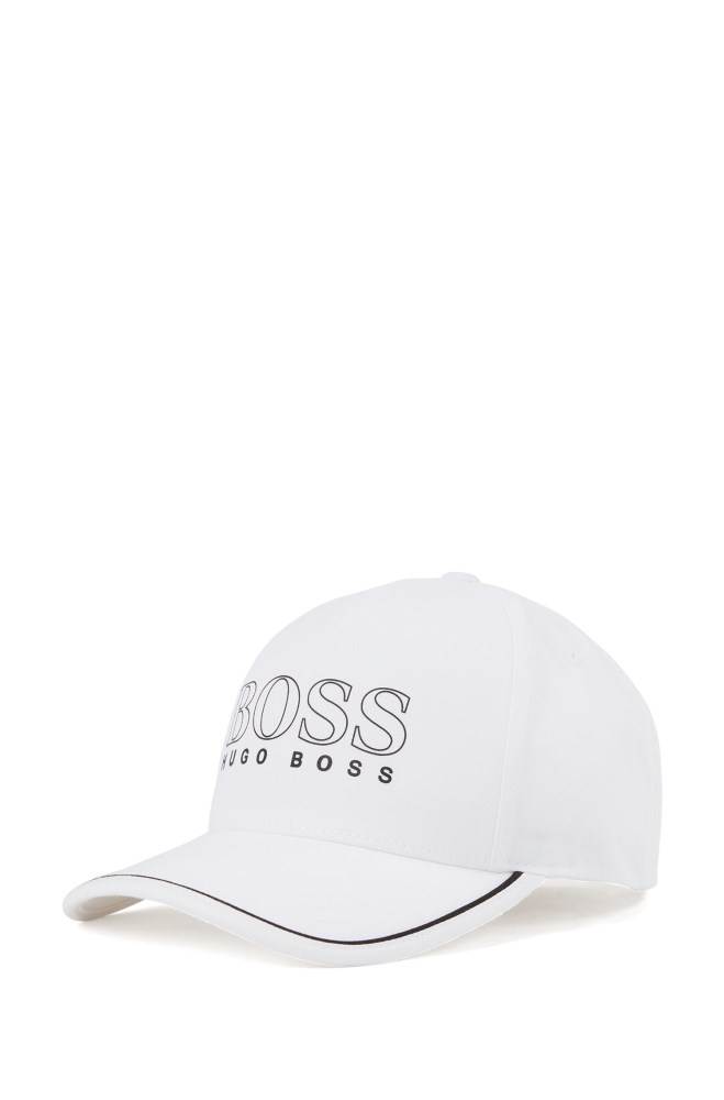 Hugo Boss Bomull-blend cap Hvite | FVKgAYDc