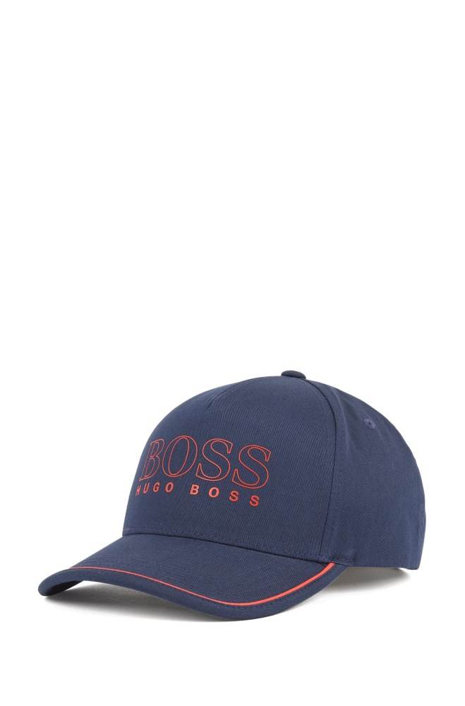 Hugo Boss Bomull-blend cap Mørke Blå | dRnyDGka