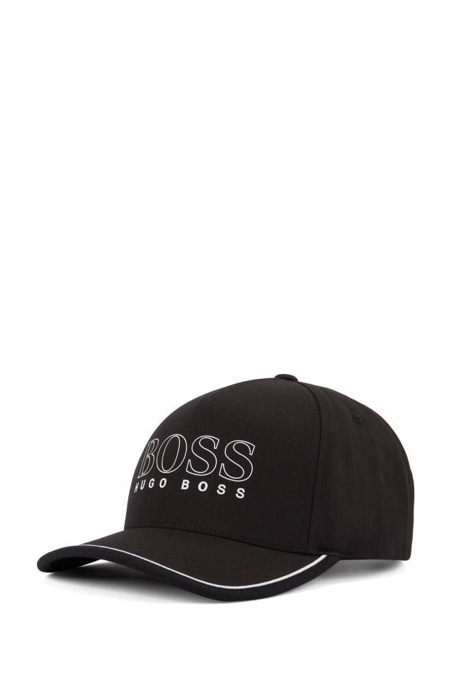 Hugo Boss Bomull-blend cap Svarte | dSB8gu9Y