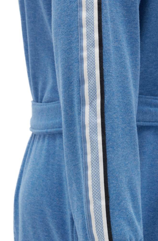 Hugo Boss Bomull-blend hooded bathrobe Blå | 822JFA8b