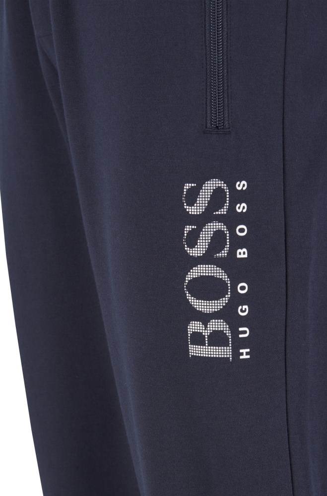 Hugo Boss Bomull-blend loungewear trousers Mørke Blå | q4UZDBO2