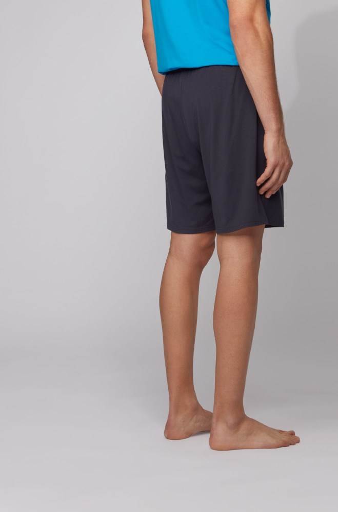 Hugo Boss Bomull-blend pyjama shorts Lyse Blå | DsPl8tDJ