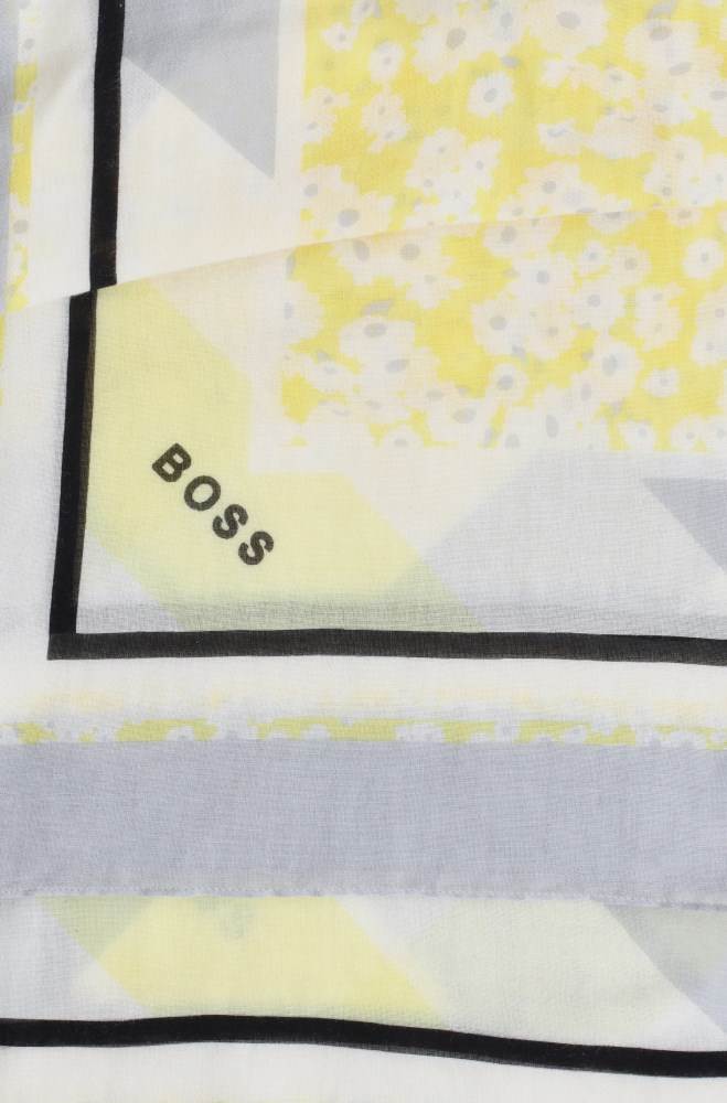 Hugo Boss Bomull-blend square scarf Patterned | ox9702ND