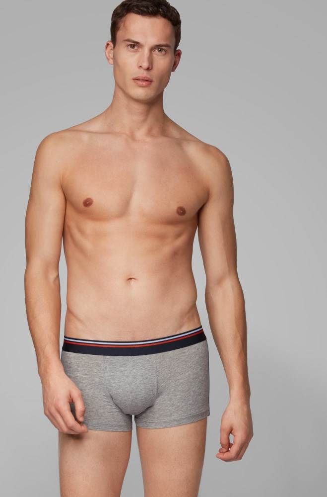 Hugo Boss Bomull-blend trunks Grå | Qb16tyyF