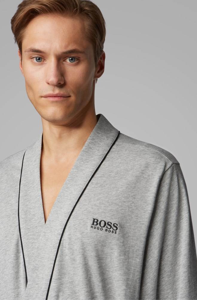 Hugo Boss Bomull dressing gown Grå | t4WwofDb