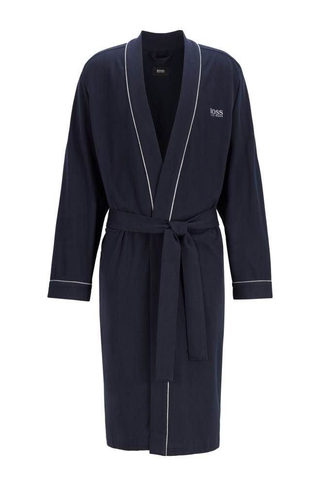 Hugo Boss Bomull dressing gown Mørke Blå | 4ms8Pkg2