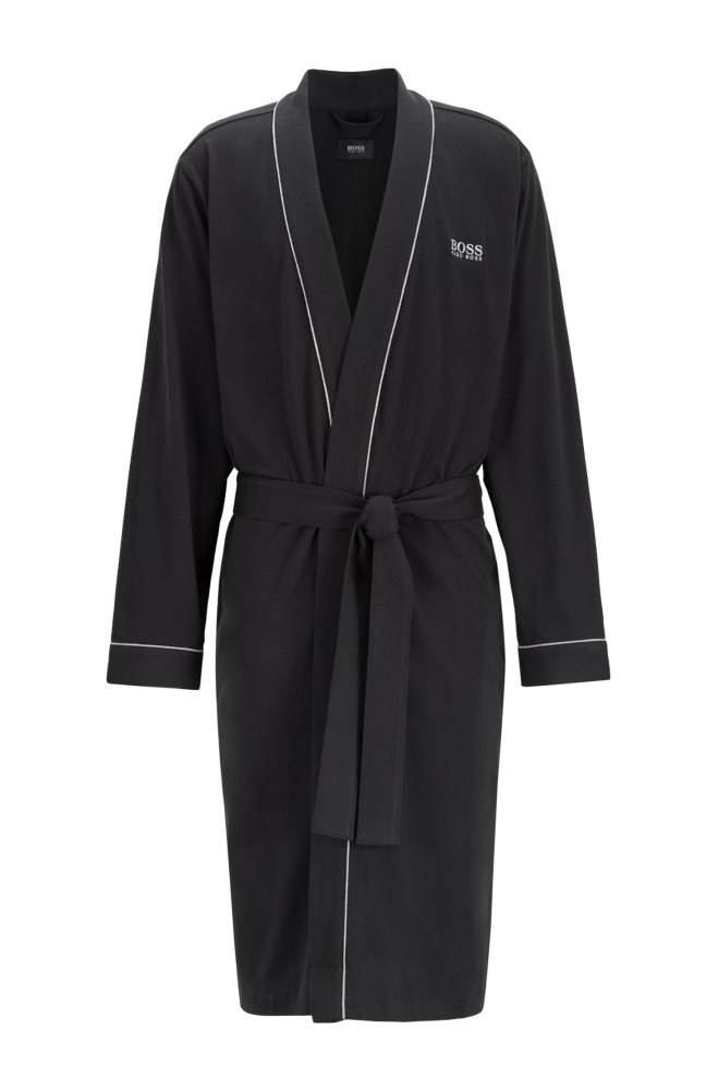 Hugo Boss Bomull dressing gown Svarte | p7DVLXQl