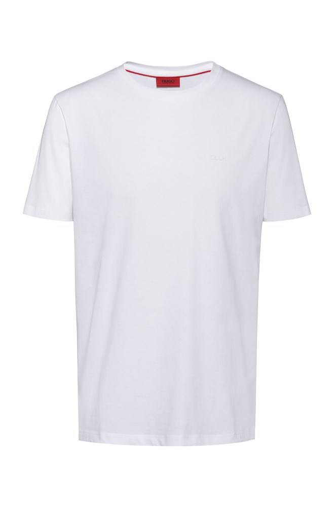 Hugo Boss Bomull-jersey T-shirt Hvite | HZYPLwn1