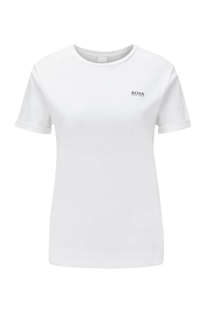 Hugo Boss Bomull-jersey T-shirt Hvite | OWNTtyrR