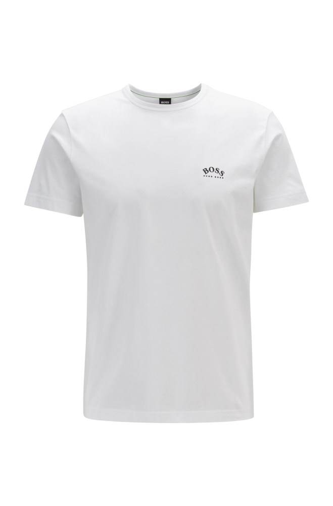 Hugo Boss Bomull jersey T-shirt Hvite | droDy3dl