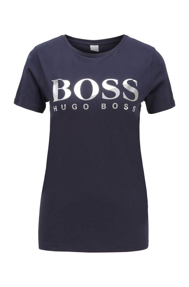 Hugo Boss Bomull-jersey T-shirt Lyse Blå | Q2ca2uEF