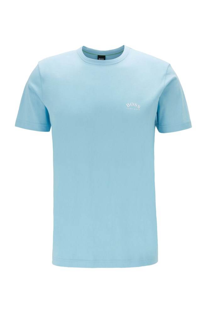 Hugo Boss Bomull jersey T-shirt Lyse Blå | ygifNY8s