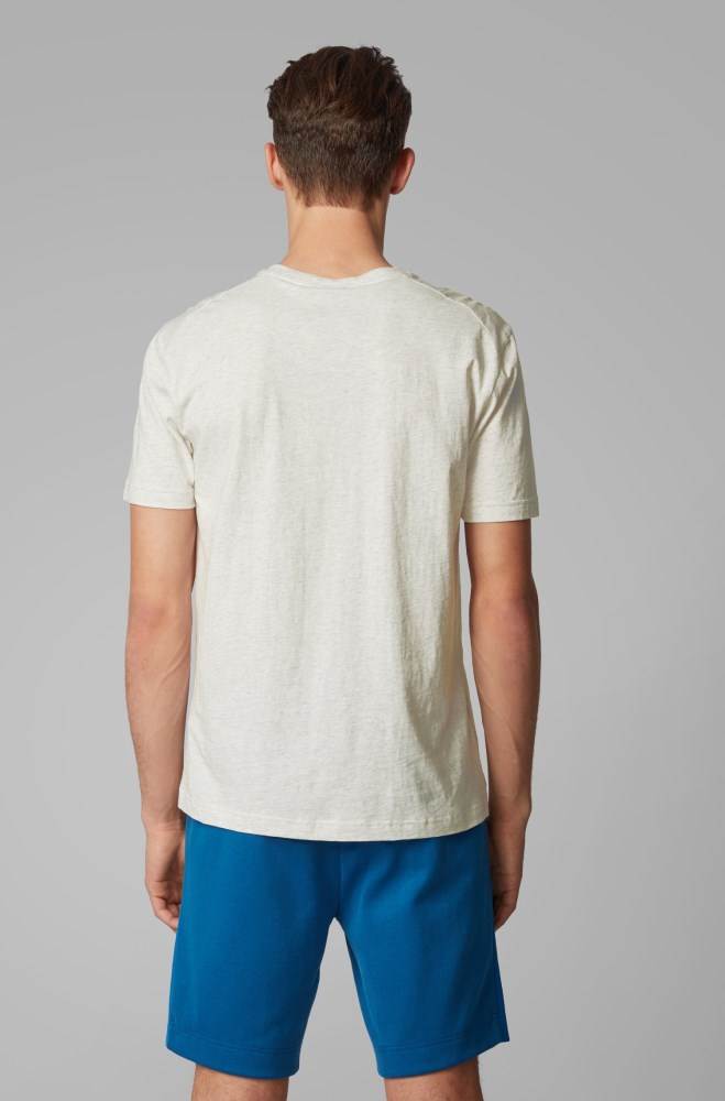 Hugo Boss Bomull-jersey T-shirt Lyse Grå | 189QccQH