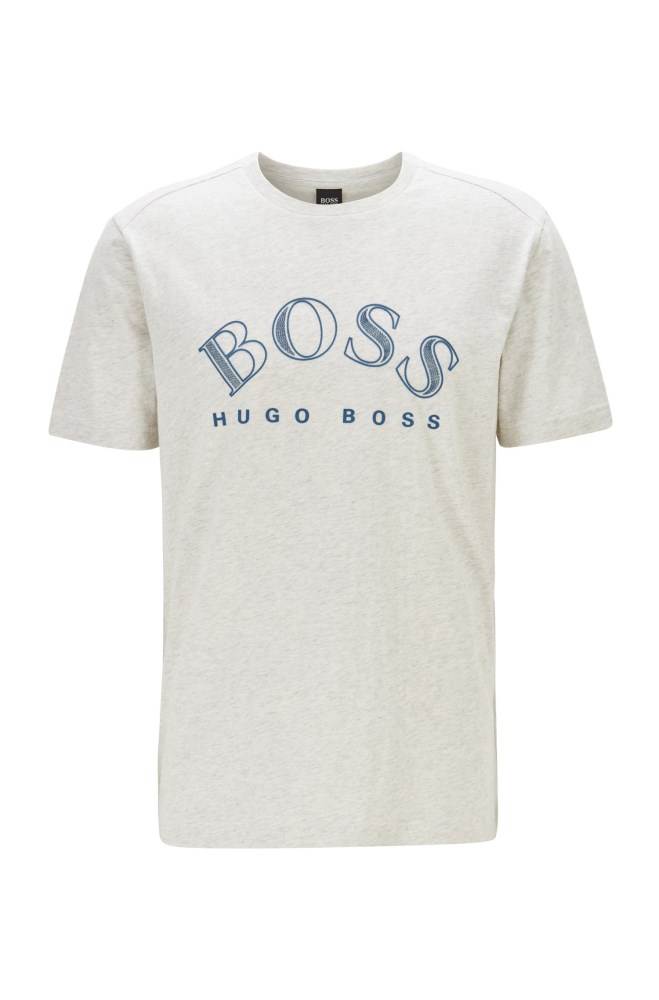 Hugo Boss Bomull-jersey T-shirt Lyse Grå | 189QccQH