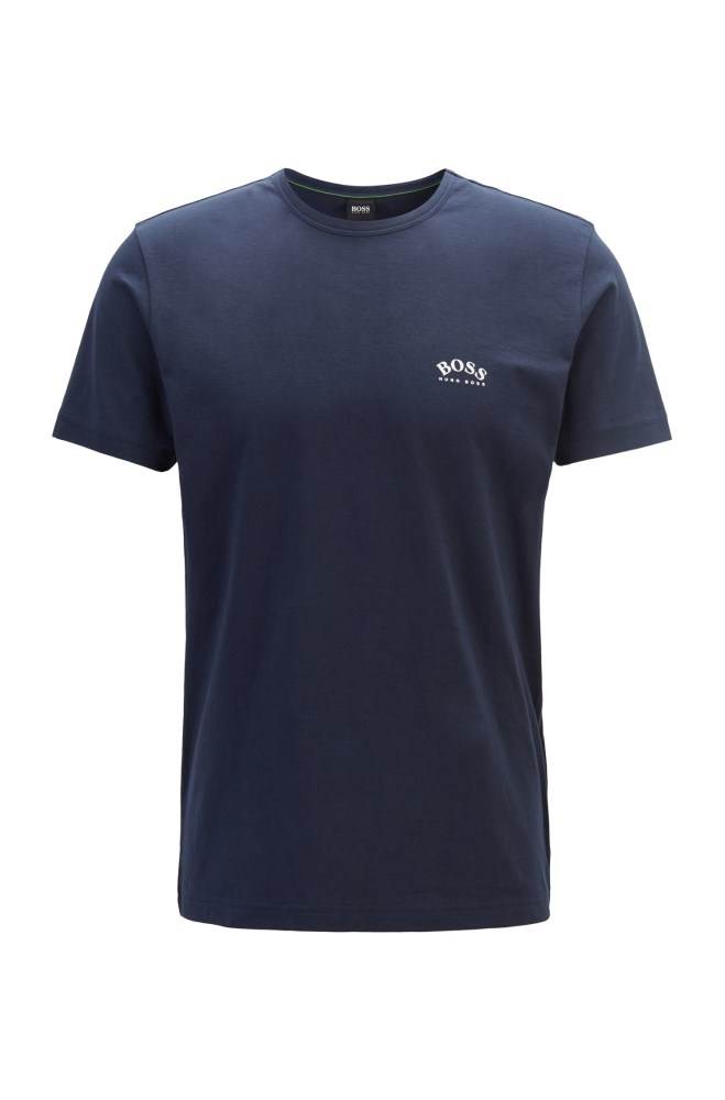 Hugo Boss Bomull jersey T-shirt Mørke Blå | p6suBUcA